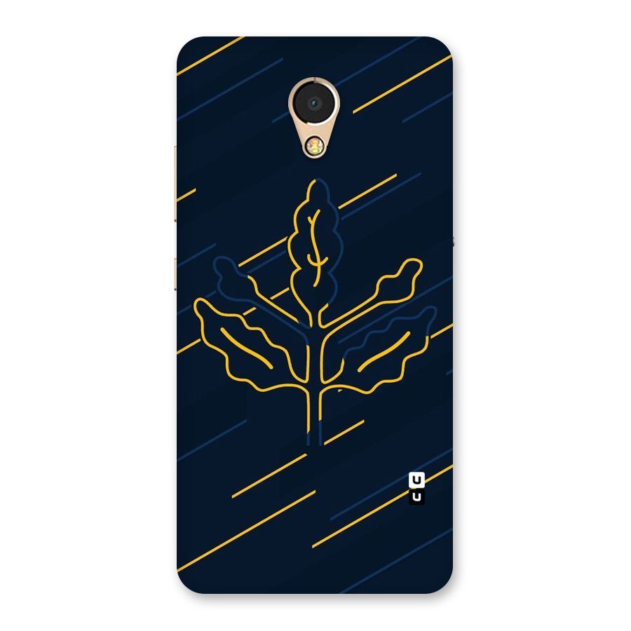 Yellow Leaf Line Back Case for Lenovo P2