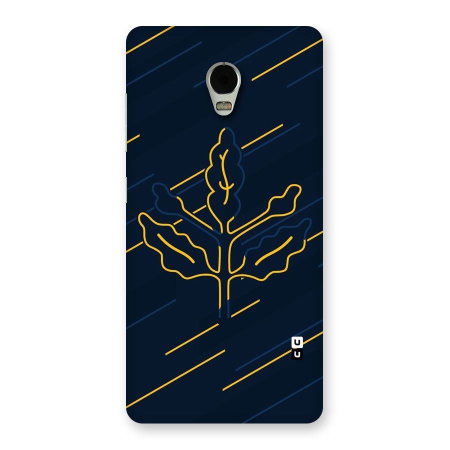 Yellow Leaf Line Back Case for Lenovo Vibe P1