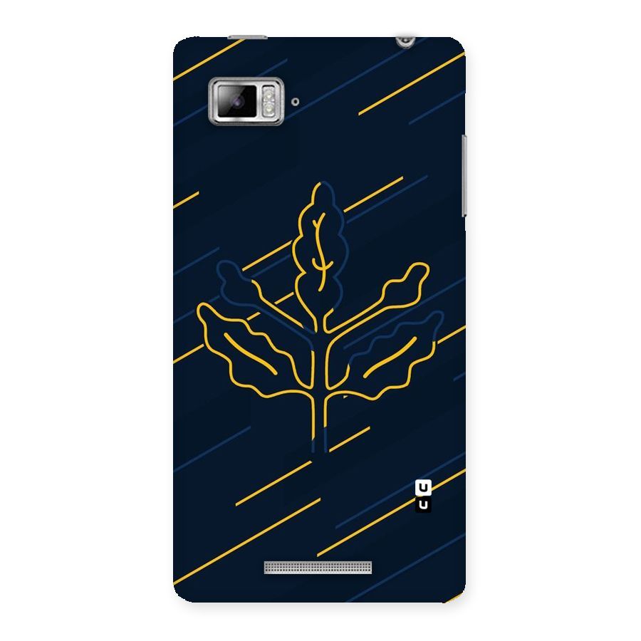 Yellow Leaf Line Back Case for Lenovo Vibe Z K910