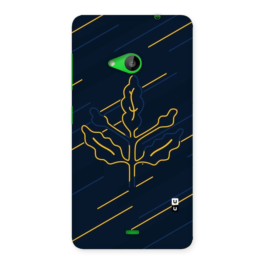 Yellow Leaf Line Back Case for Lumia 535