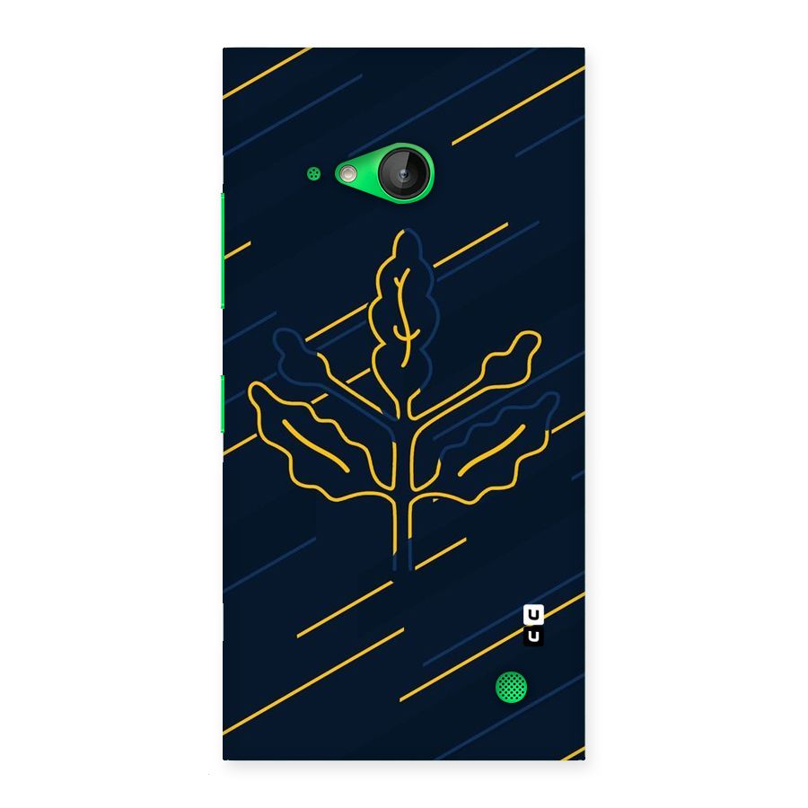 Yellow Leaf Line Back Case for Lumia 730