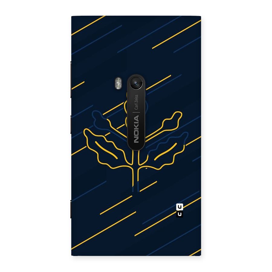 Yellow Leaf Line Back Case for Lumia 920