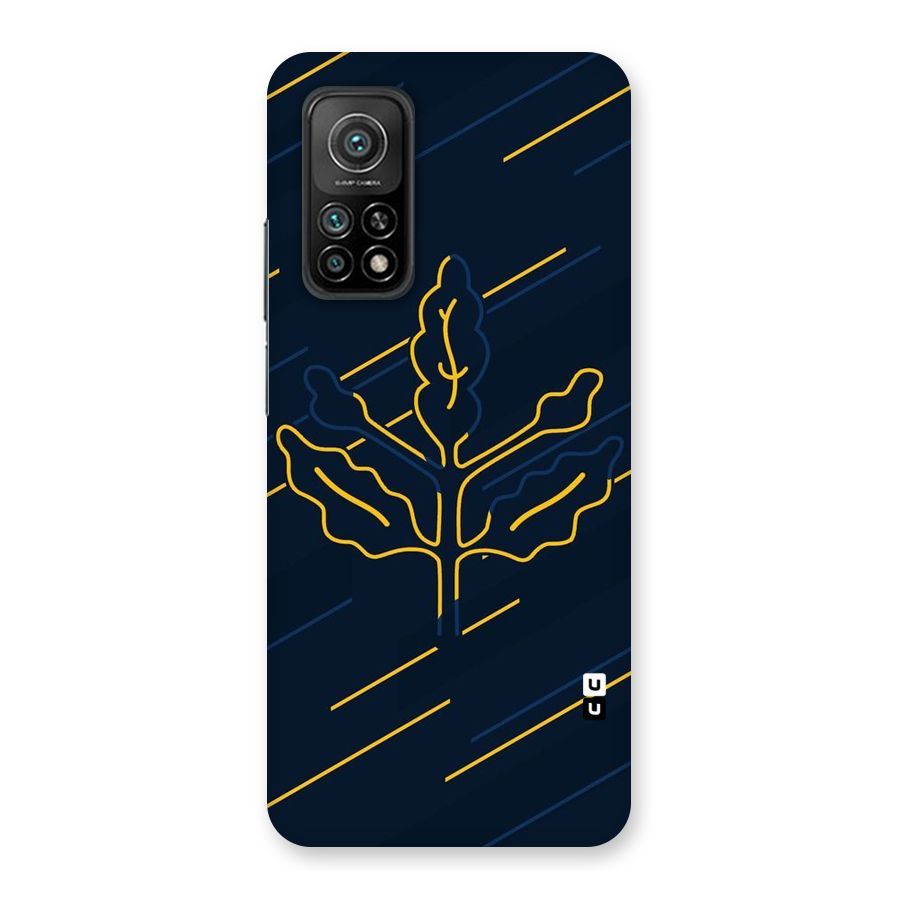 Yellow Leaf Line Back Case for Mi 10T Pro 5G
