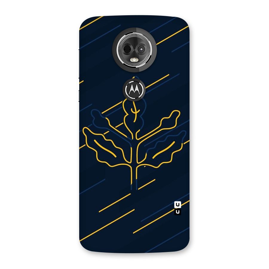 Yellow Leaf Line Back Case for Moto E5 Plus