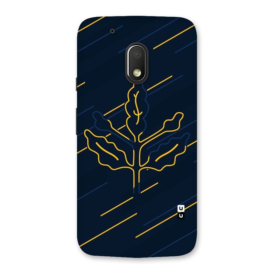 Yellow Leaf Line Back Case for Moto G4 Play