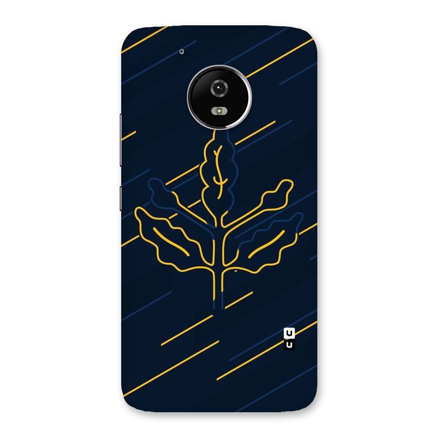 Yellow Leaf Line Back Case for Moto G5