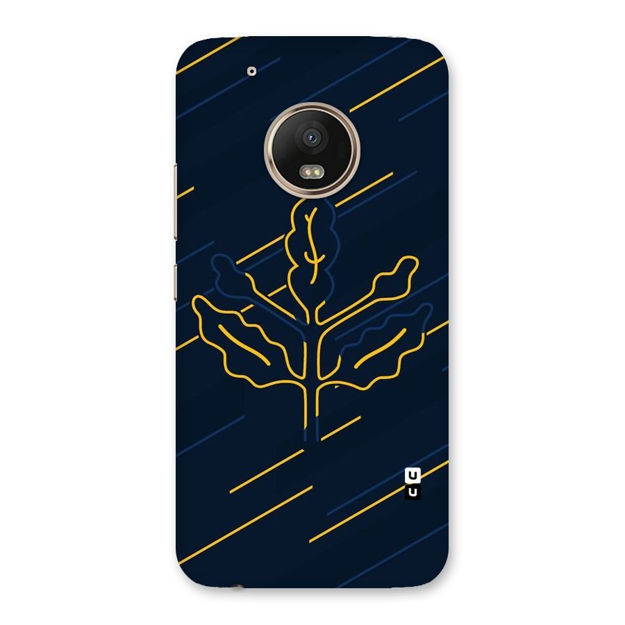 Yellow Leaf Line Back Case for Moto G5 Plus