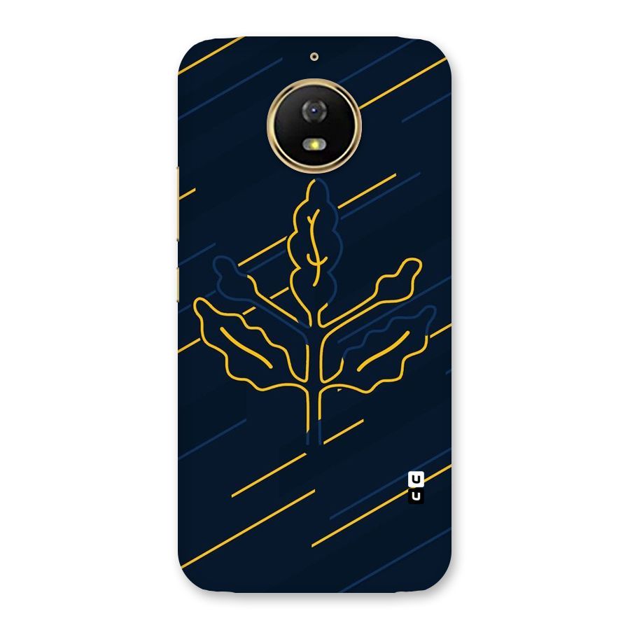 Yellow Leaf Line Back Case for Moto G5s