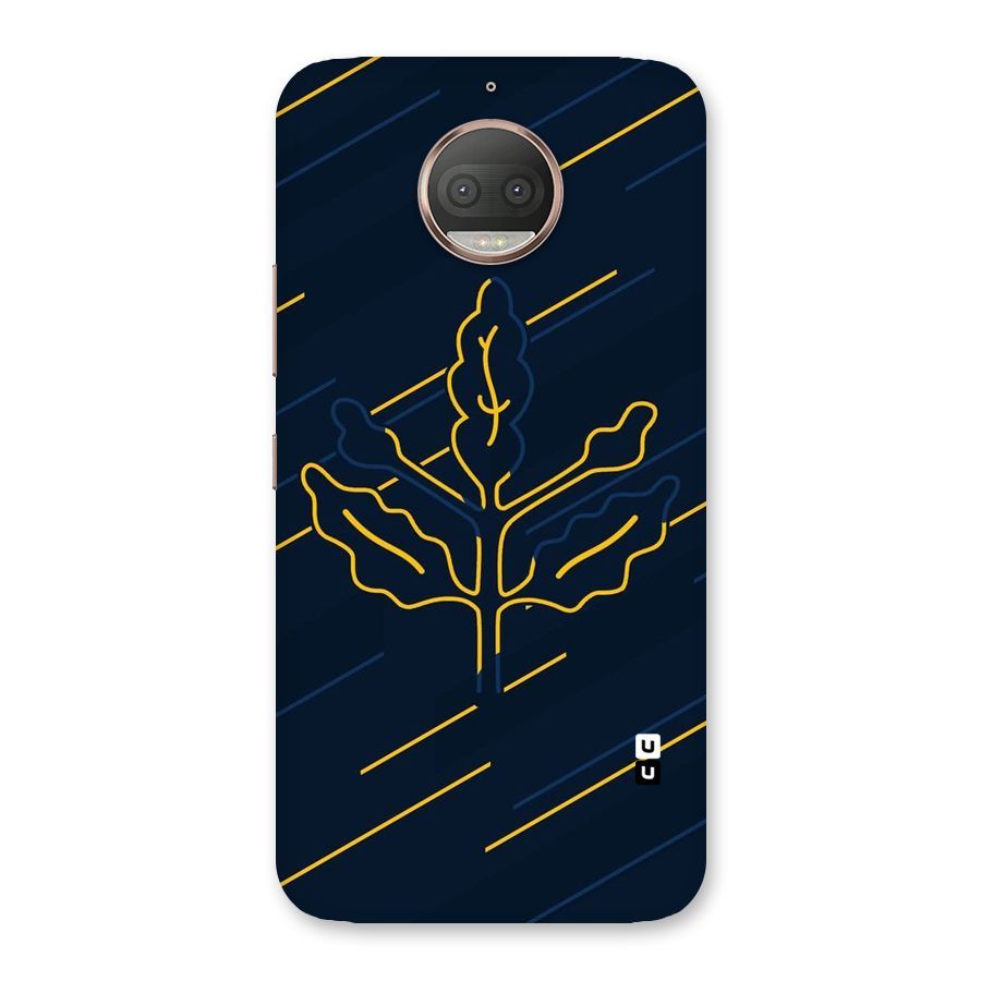 Yellow Leaf Line Back Case for Moto G5s Plus