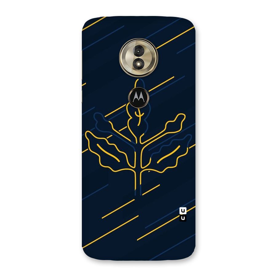 Yellow Leaf Line Back Case for Moto G6 Play