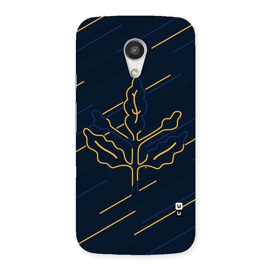 Yellow Leaf Line Back Case for Moto G 2nd Gen
