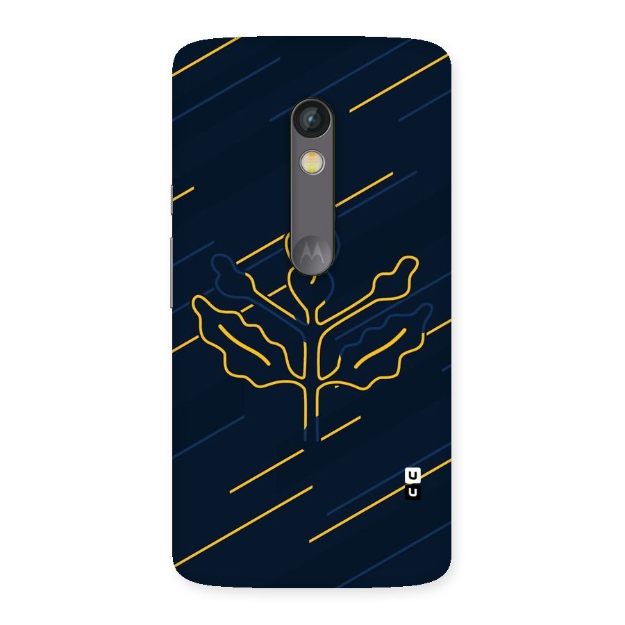 Yellow Leaf Line Back Case for Moto X Play