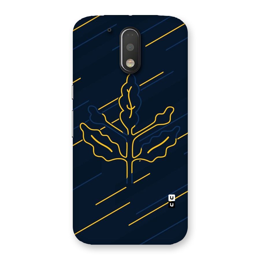 Yellow Leaf Line Back Case for Motorola Moto G4 Plus