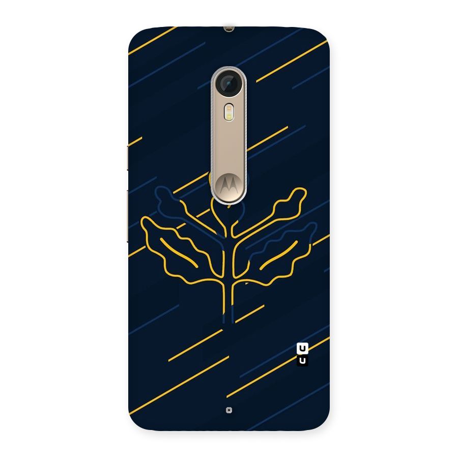 Yellow Leaf Line Back Case for Motorola Moto X Style