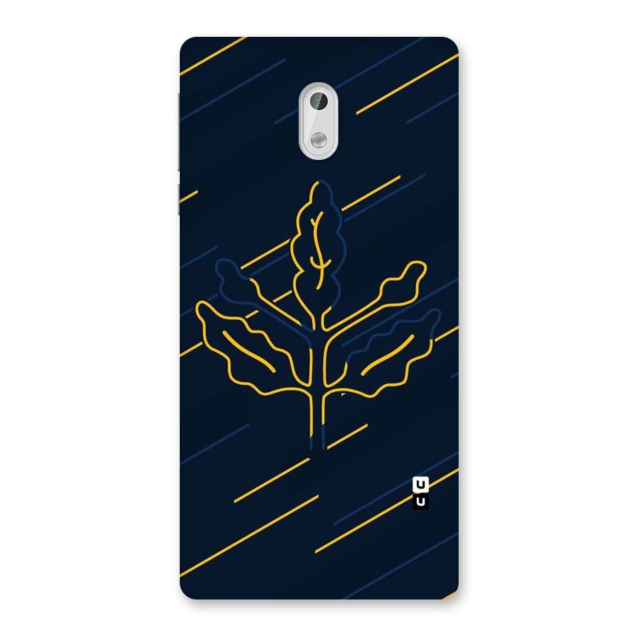 Yellow Leaf Line Back Case for Nokia 3