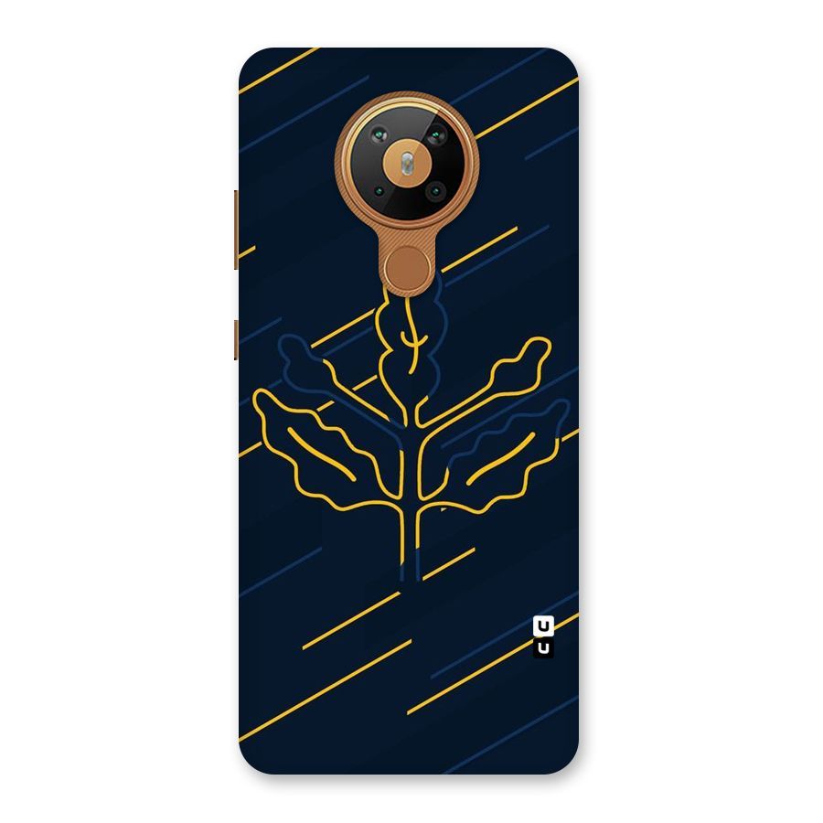 Yellow Leaf Line Back Case for Nokia 5.3