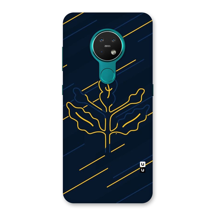 Yellow Leaf Line Back Case for Nokia 7.2