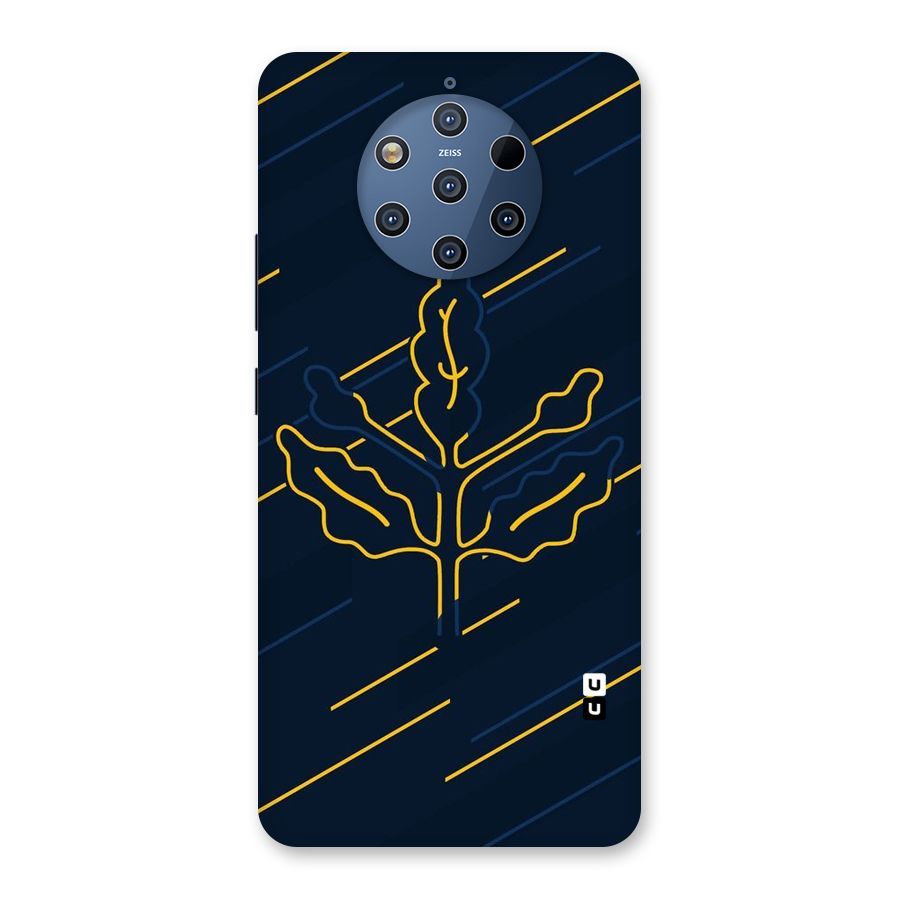 Yellow Leaf Line Back Case for Nokia 9 PureView