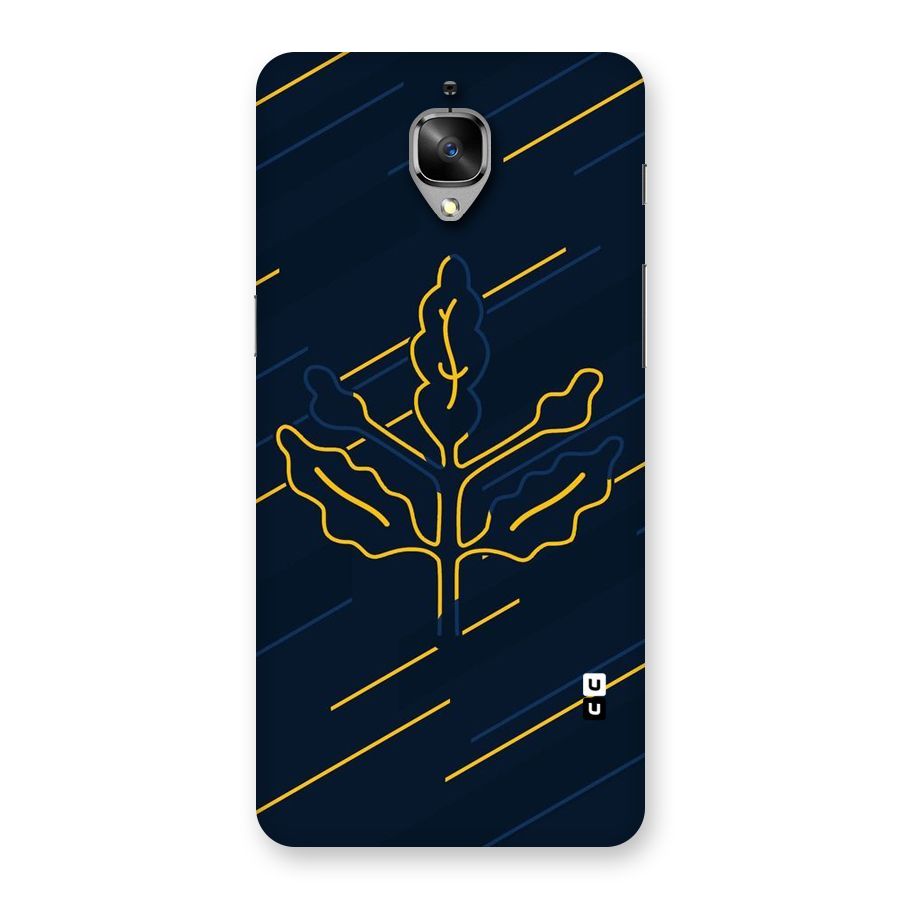 Yellow Leaf Line Back Case for OnePlus 3T