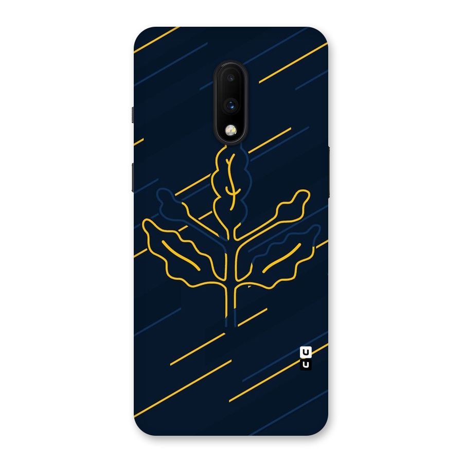 Yellow Leaf Line Back Case for OnePlus 7