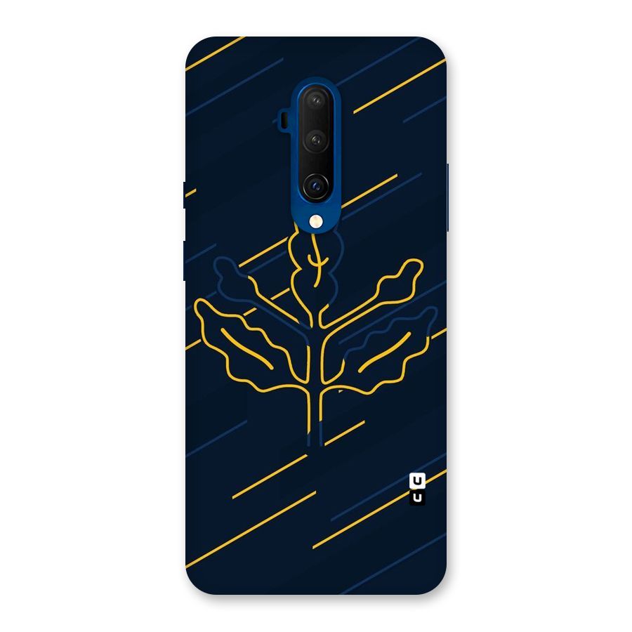 Yellow Leaf Line Back Case for OnePlus 7T Pro