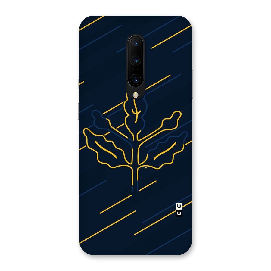 Yellow Leaf Line Back Case for OnePlus 7 Pro