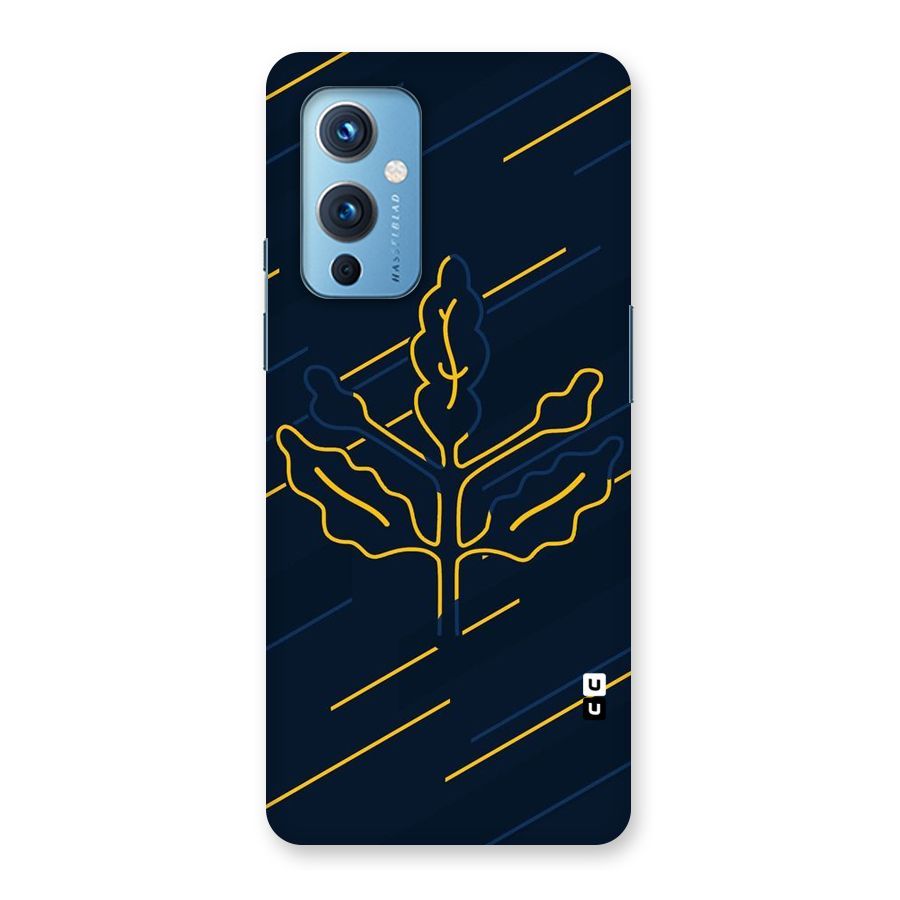 Yellow Leaf Line Back Case for OnePlus 9