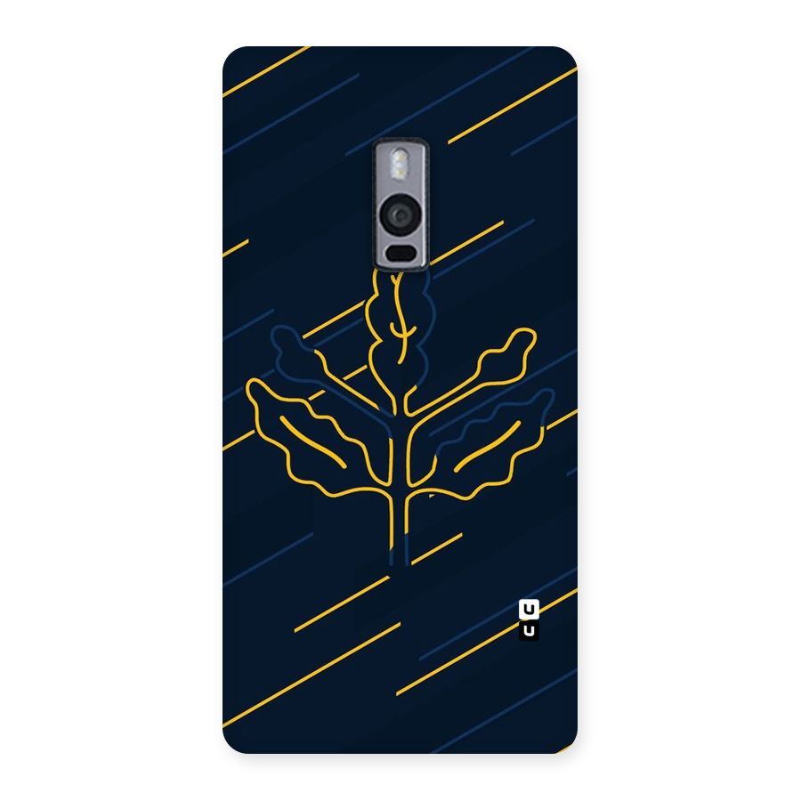 Yellow Leaf Line Back Case for OnePlus Two