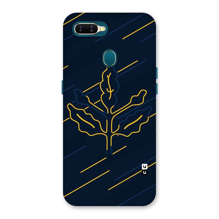 Yellow Leaf Line Back Case for Oppo A11k