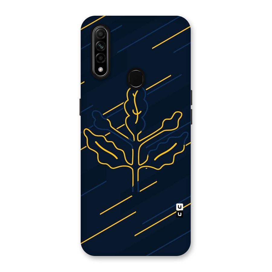 Yellow Leaf Line Back Case for Oppo A31