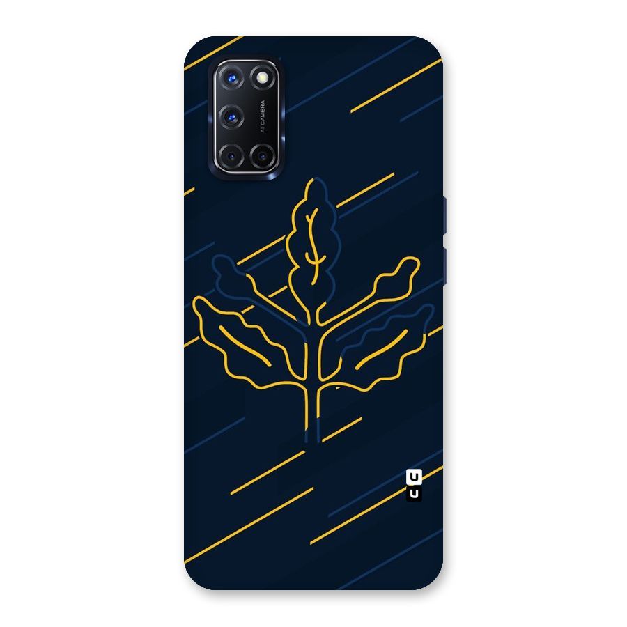 Yellow Leaf Line Back Case for Oppo A52