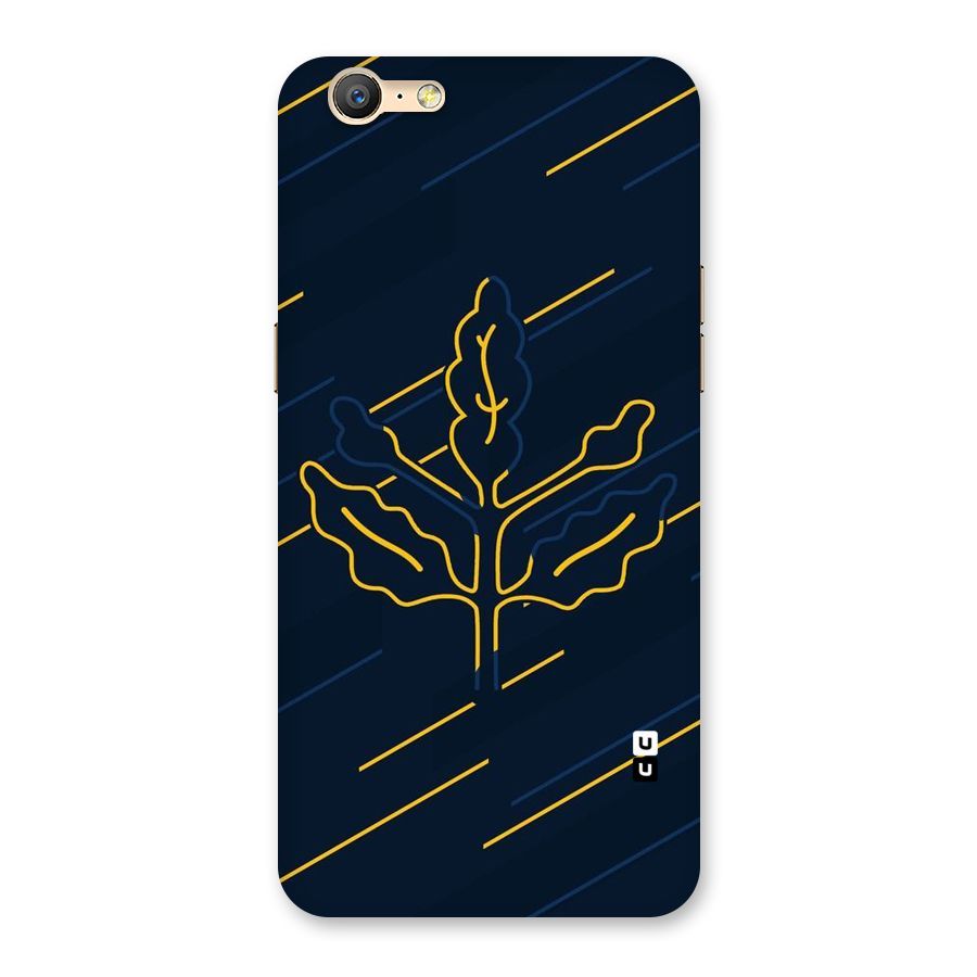 Yellow Leaf Line Back Case for Oppo A57
