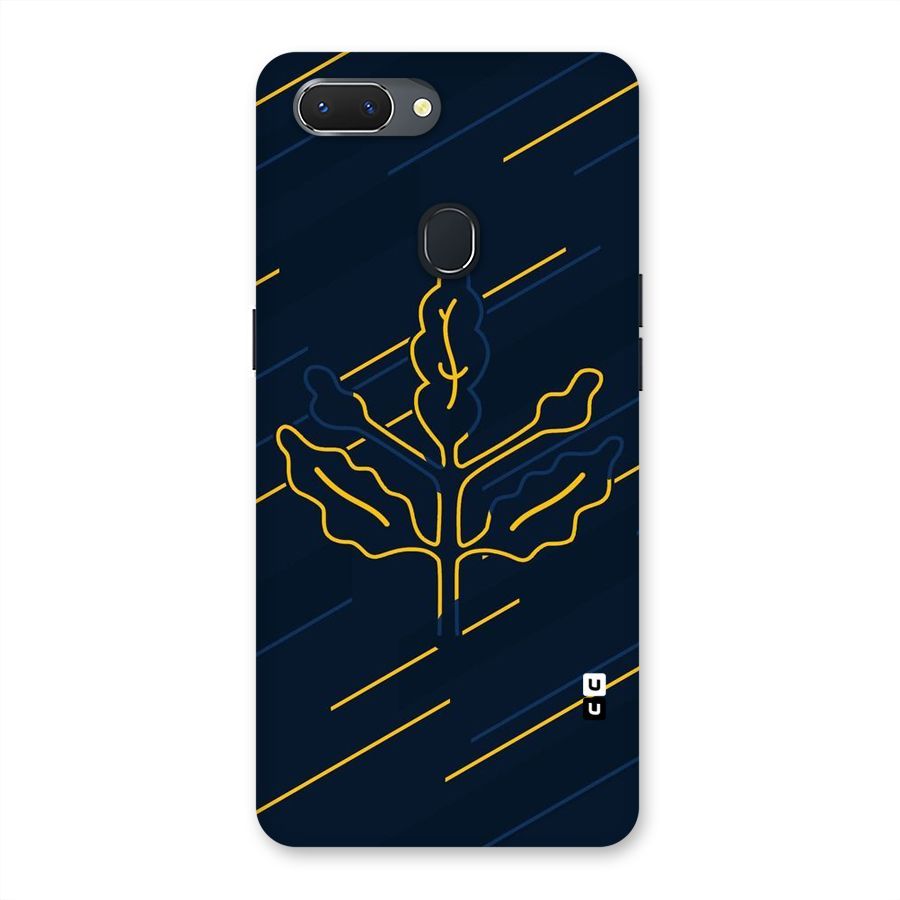 Yellow Leaf Line Back Case for Oppo Realme 2
