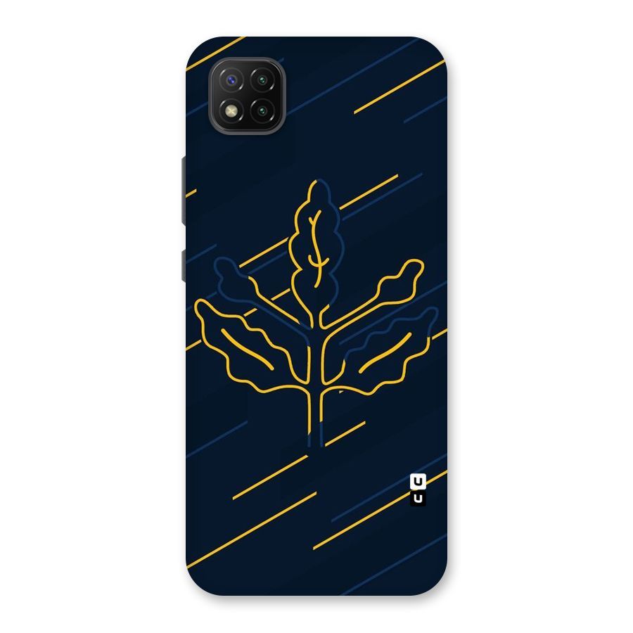 Yellow Leaf Line Back Case for Poco C3