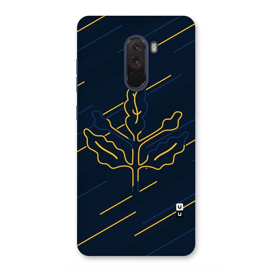 Yellow Leaf Line Back Case for Poco F1