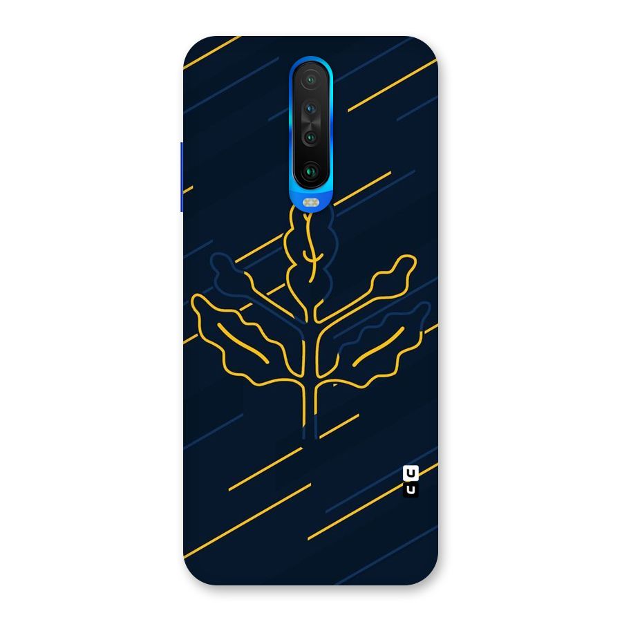 Yellow Leaf Line Back Case for Poco X2