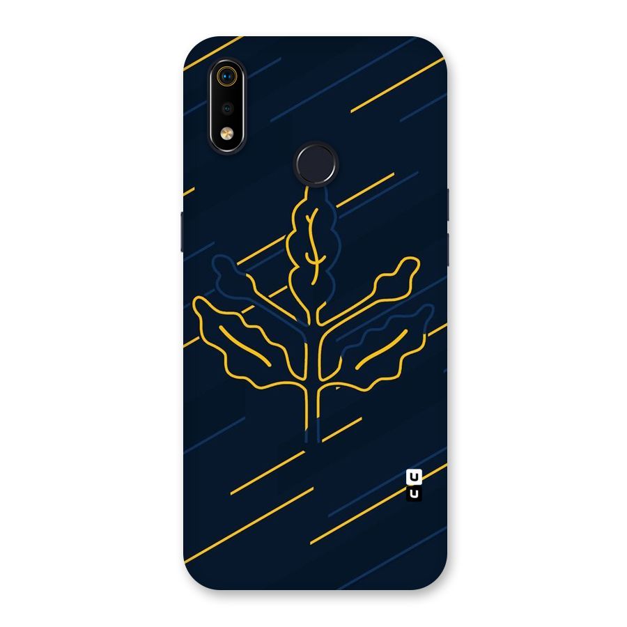 Yellow Leaf Line Back Case for Realme 3i