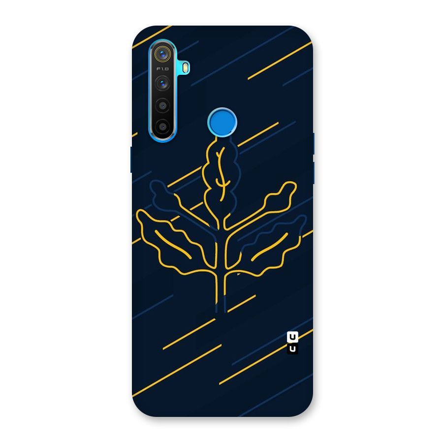 Yellow Leaf Line Back Case for Realme 5