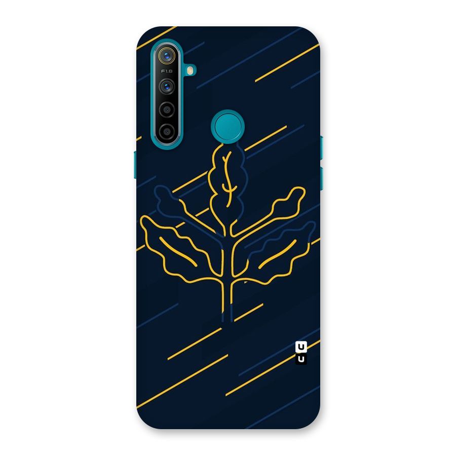 Yellow Leaf Line Back Case for Realme 5i
