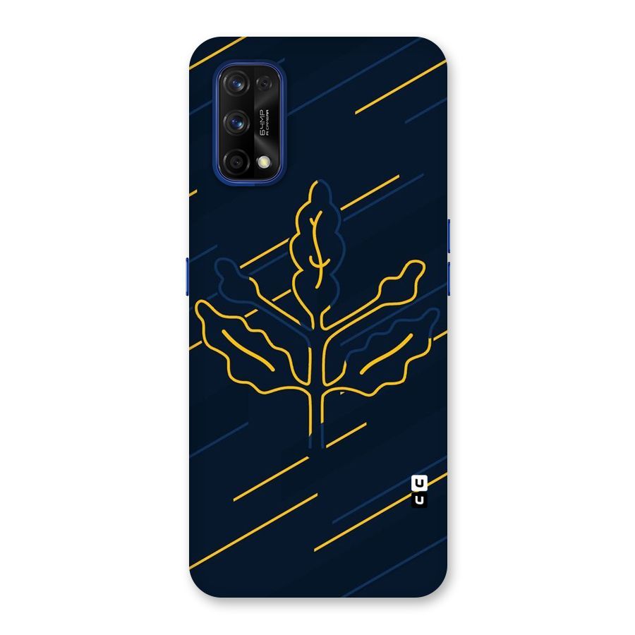 Yellow Leaf Line Back Case for Realme 7 Pro