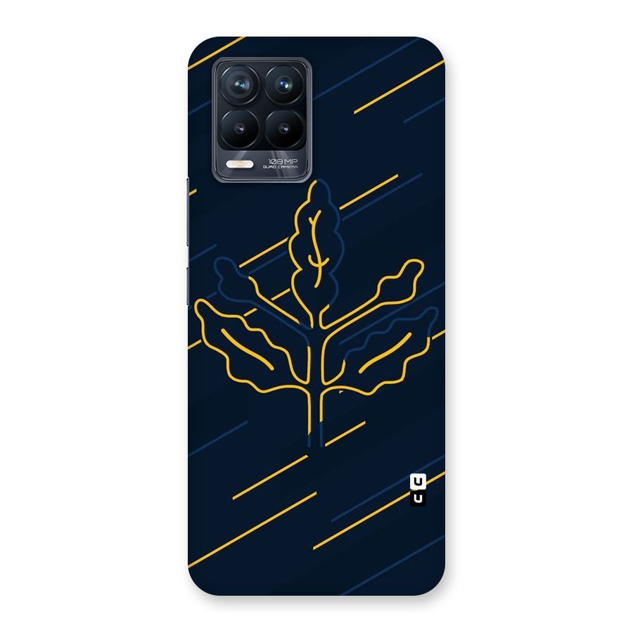 Yellow Leaf Line Back Case for Realme 8 Pro