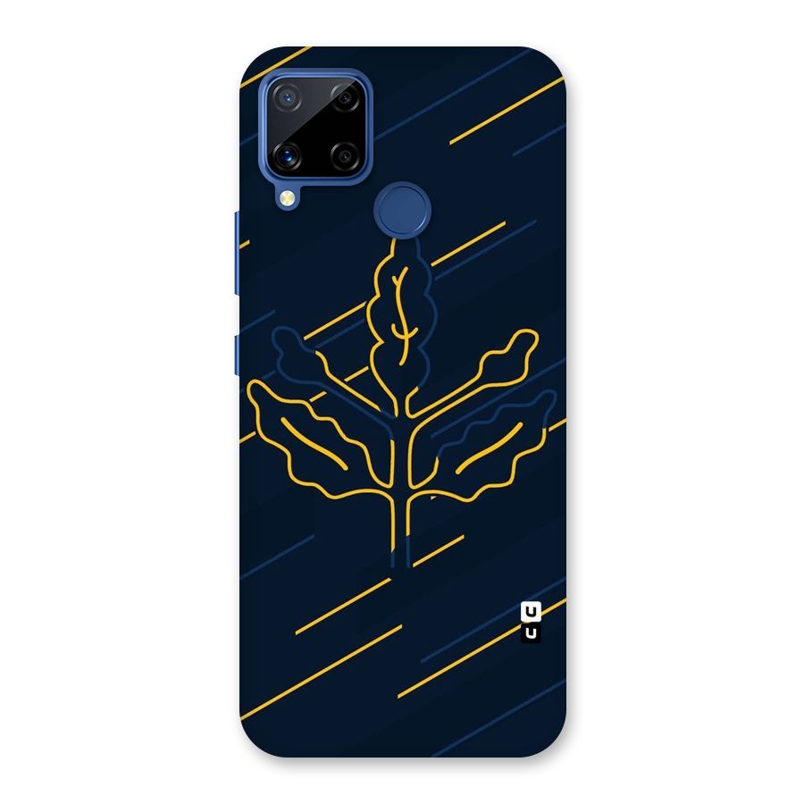 Yellow Leaf Line Back Case for Realme C12