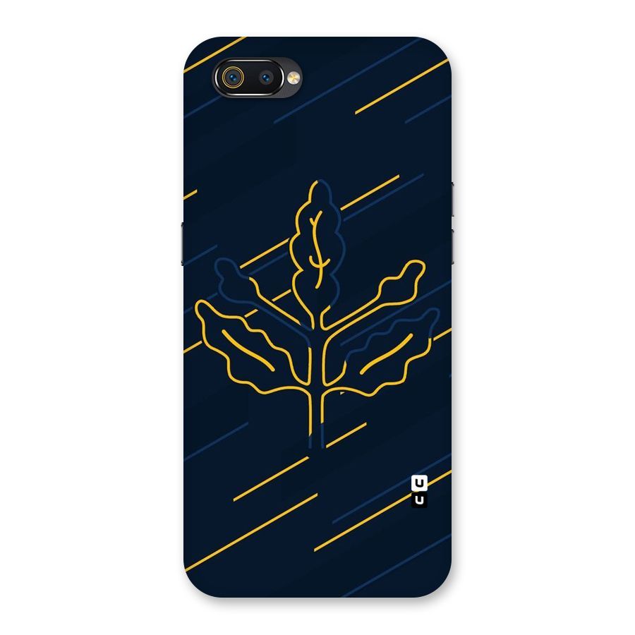 Yellow Leaf Line Back Case for Realme C2