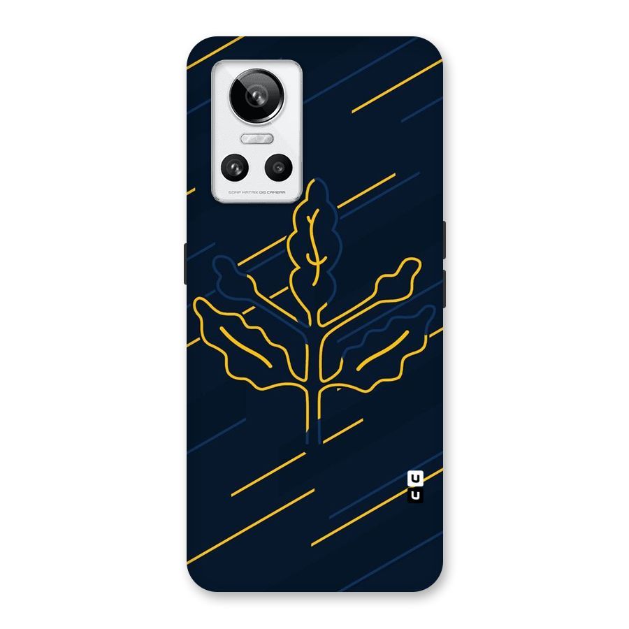 Yellow Leaf Line Back Case for Realme GT Neo 3