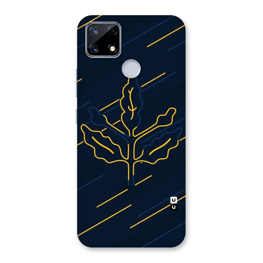 Yellow Leaf Line Back Case for Realme Narzo 20