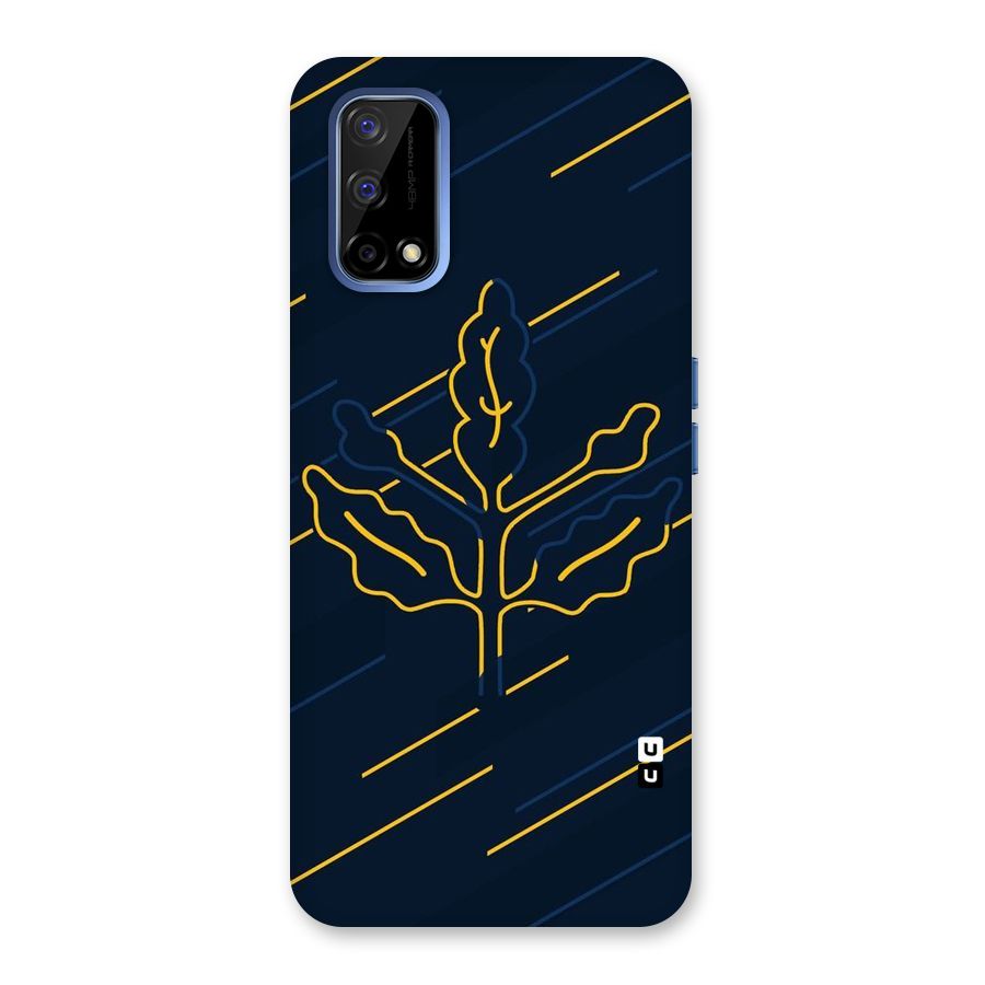 Yellow Leaf Line Back Case for Realme Narzo 30 Pro