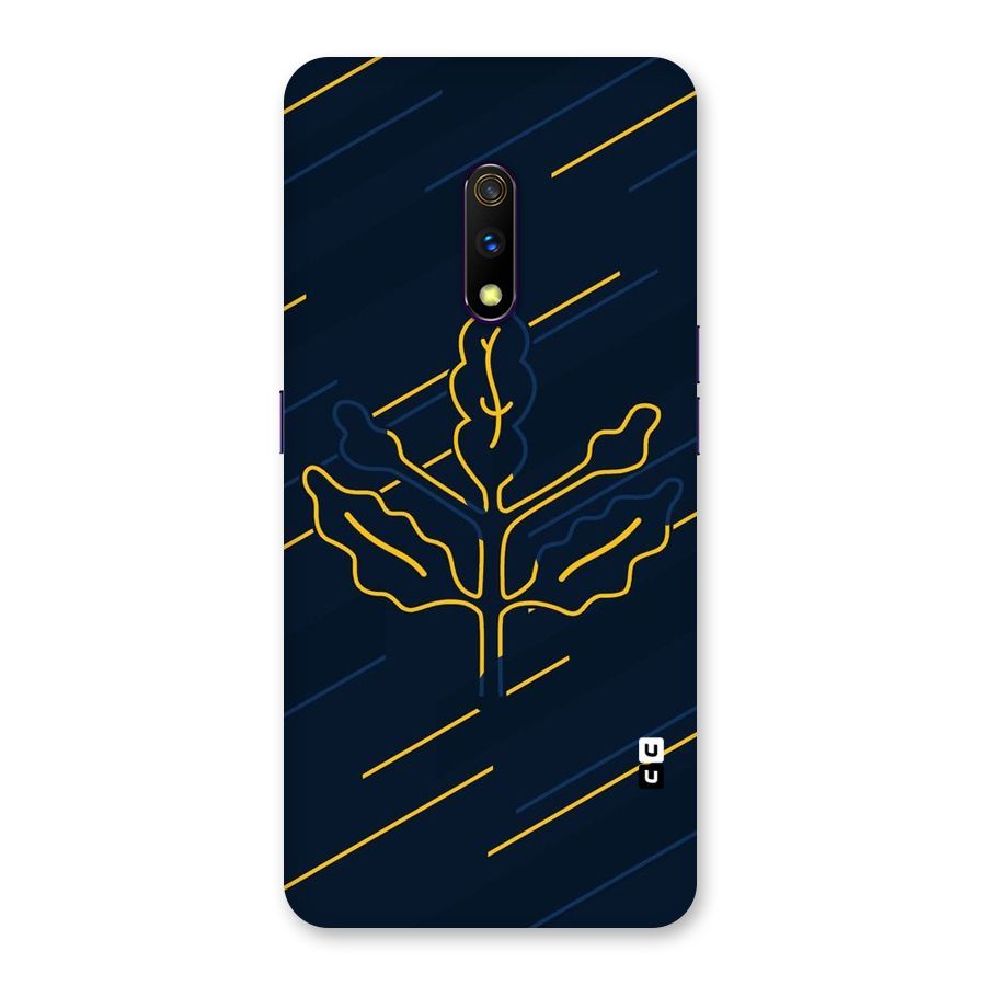 Yellow Leaf Line Back Case for Realme X