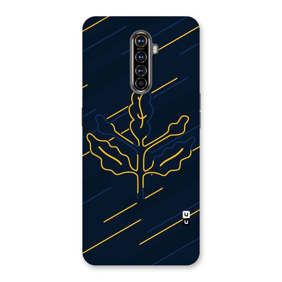 Yellow Leaf Line Back Case for Realme X2 Pro