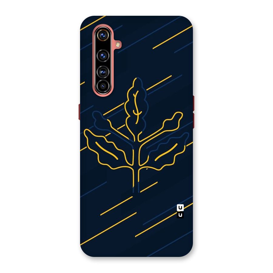 Yellow Leaf Line Back Case for Realme X50 Pro