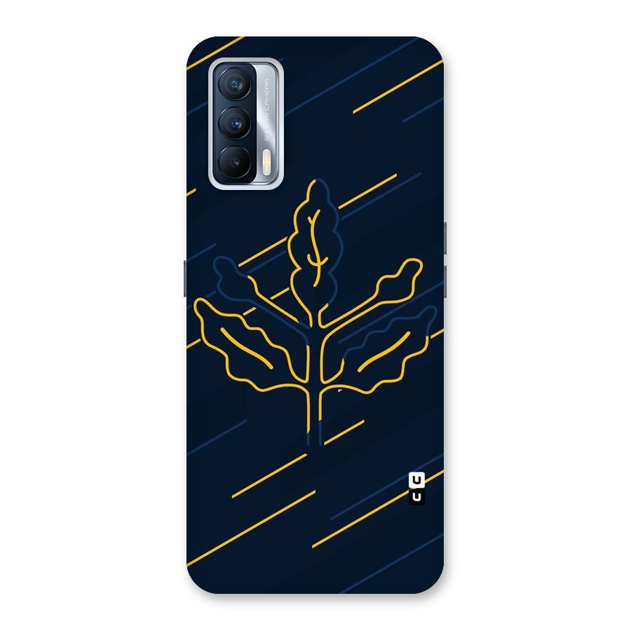 Yellow Leaf Line Back Case for Realme X7